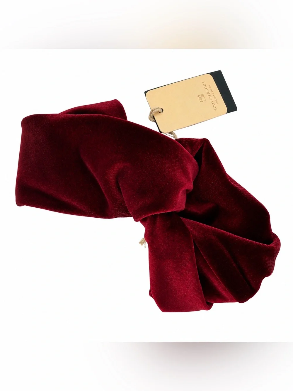 Scotch & Soda Velvet Hair Bow - Burgundy